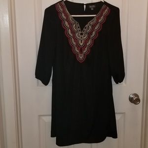 Black embroidered Lily Rose dress